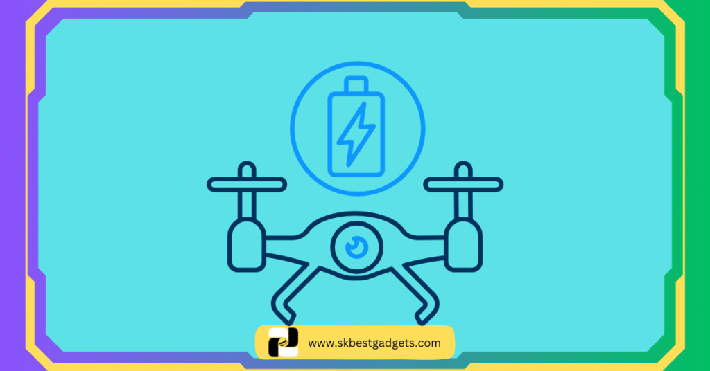 A drone and a drone battery graphics
