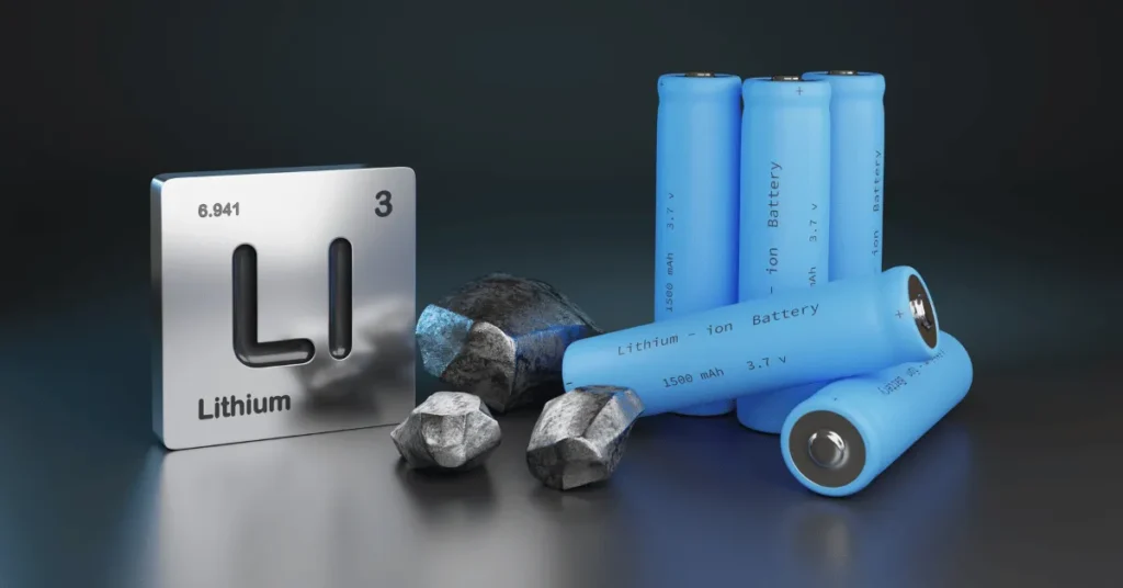 Lithium - ion batteries , metallic lithium and element symbo