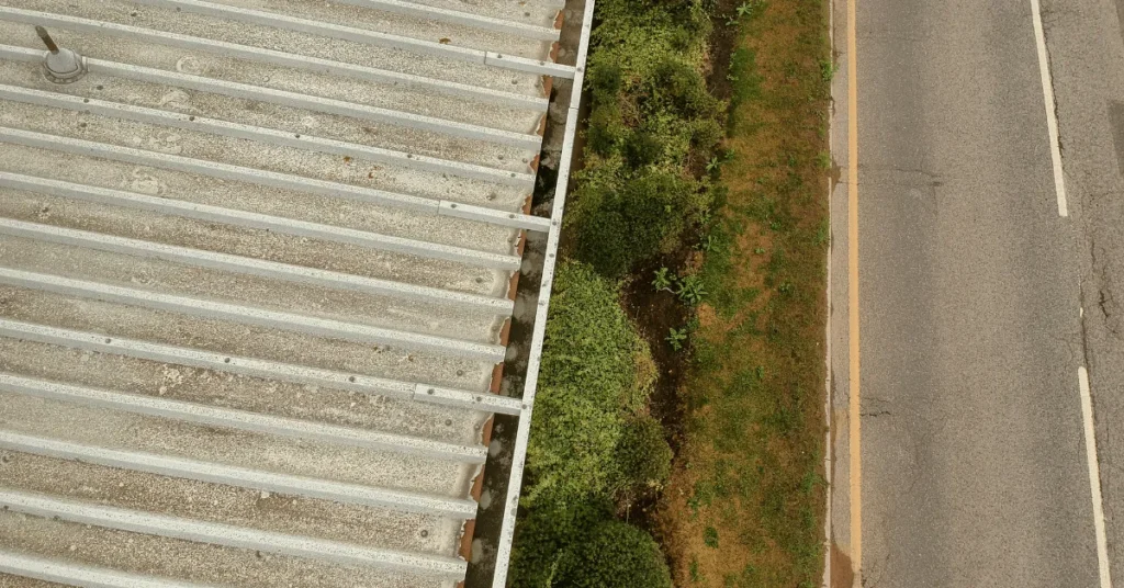 Industrial Roofing inspection with drone